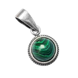 Kolczyki z malachitem na biglach